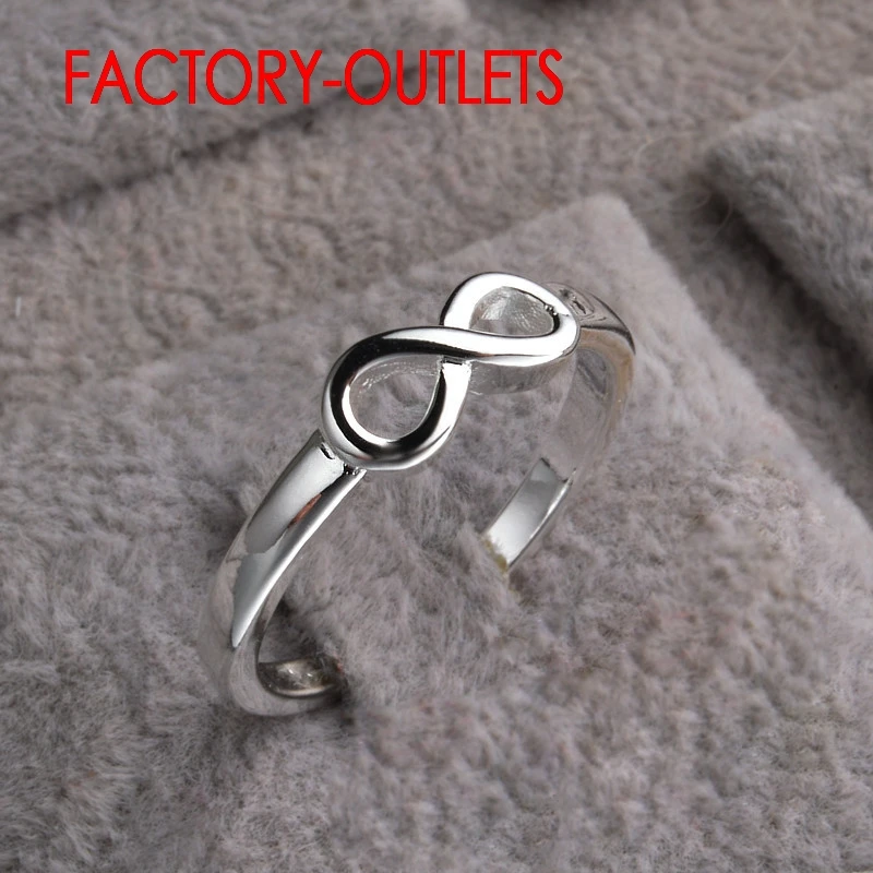 Engagement Rings Wedding Rings Fashion Rings Fashion Ring Finger Rings Metal Rings Genuine 925 Sterling Silver Infinity Ring For Women Girls Wedding Engagement