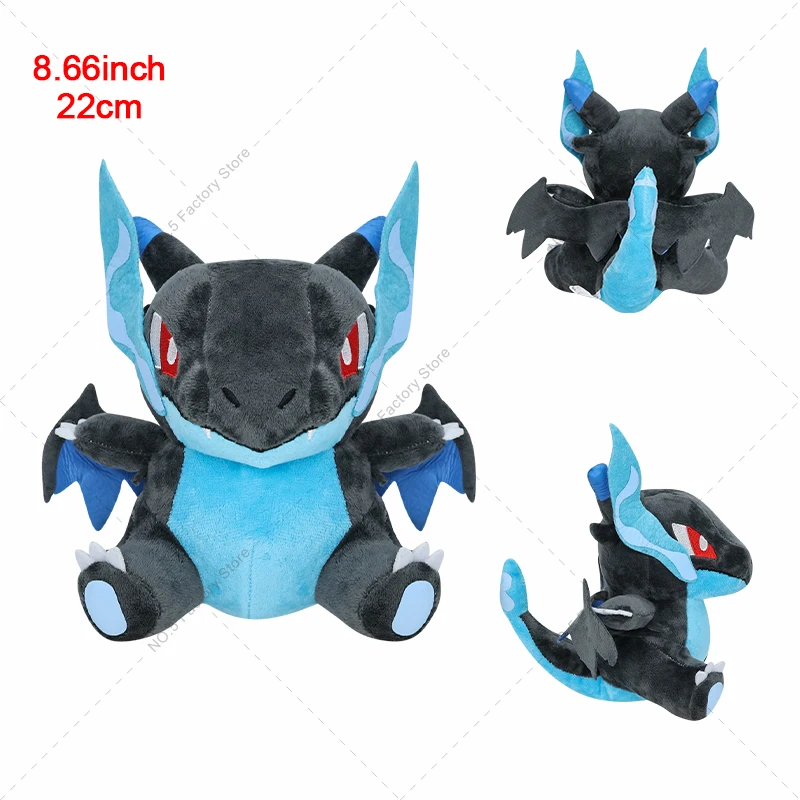 thumbnail image 1 of 18 Styles Shiny Charizard Plush Toys Pokemon Mega Evolution X & Y Charizard Soft Stuffed Animals Toy Doll Gift for Children Kids, 1 of 5