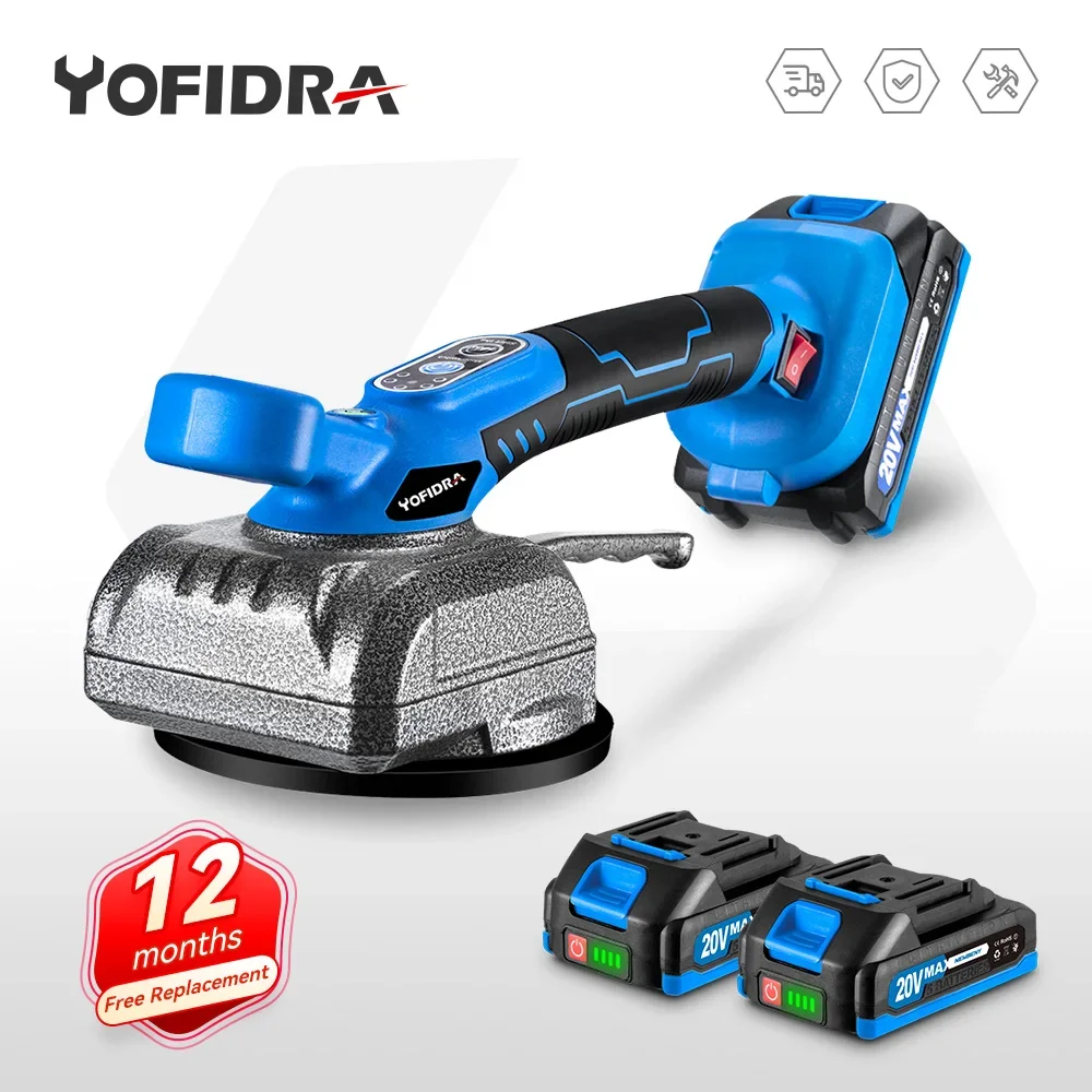 YJINGRUI Cordless Tile Vibrator Leveling Tool - 18000r/min, 6-Speed For Floor & Wall Tile