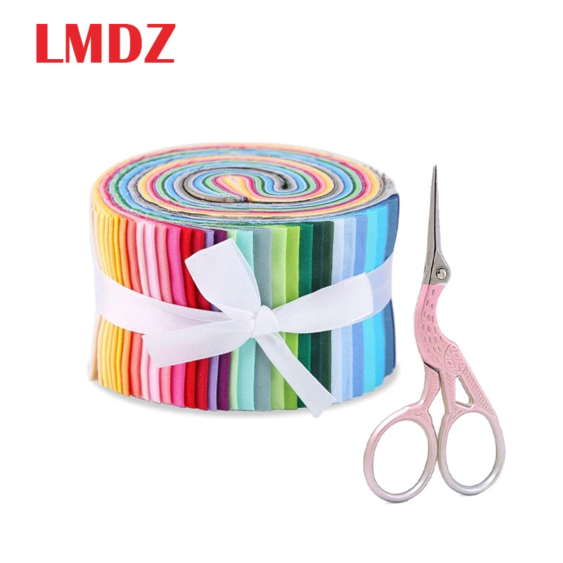 

LMDZ 1PACK Jelly Roll Fabric Roll Up Cotton Fabric Quilting Strips Random Pattern Patchwork Craft Cotton Quilting Supplies