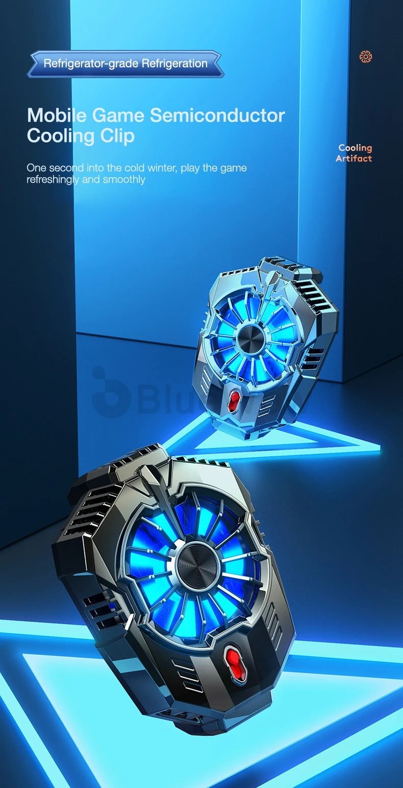 BlueWow X20 Mobile Phone Cooler Gaming Radiator description image