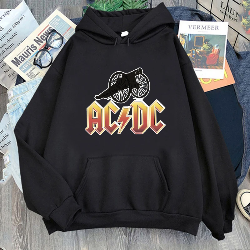 

AC/DC Hoodies Winter Fleece Sudaderas Unisex Fashion Casual Cartoon Graphic Printing Pullovers with Hooded Moletom Clothes Tops