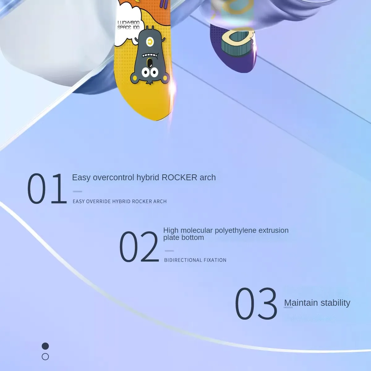 LUCKYBOO Children's Snowboard - Beginner 80-130cm
