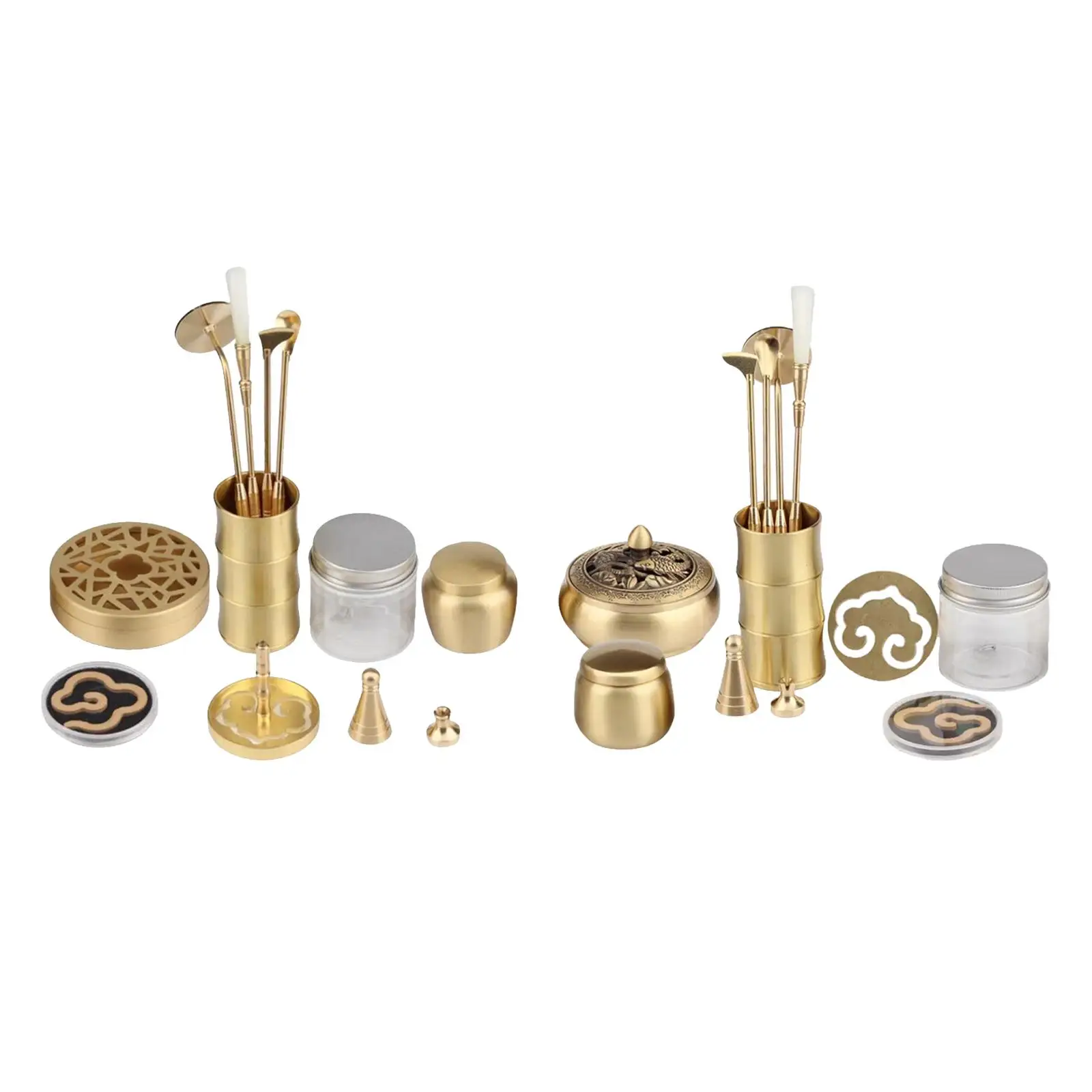 DIY Brass Incense Making Kit Censer Tool Set Incense Mold Aroma Furnace