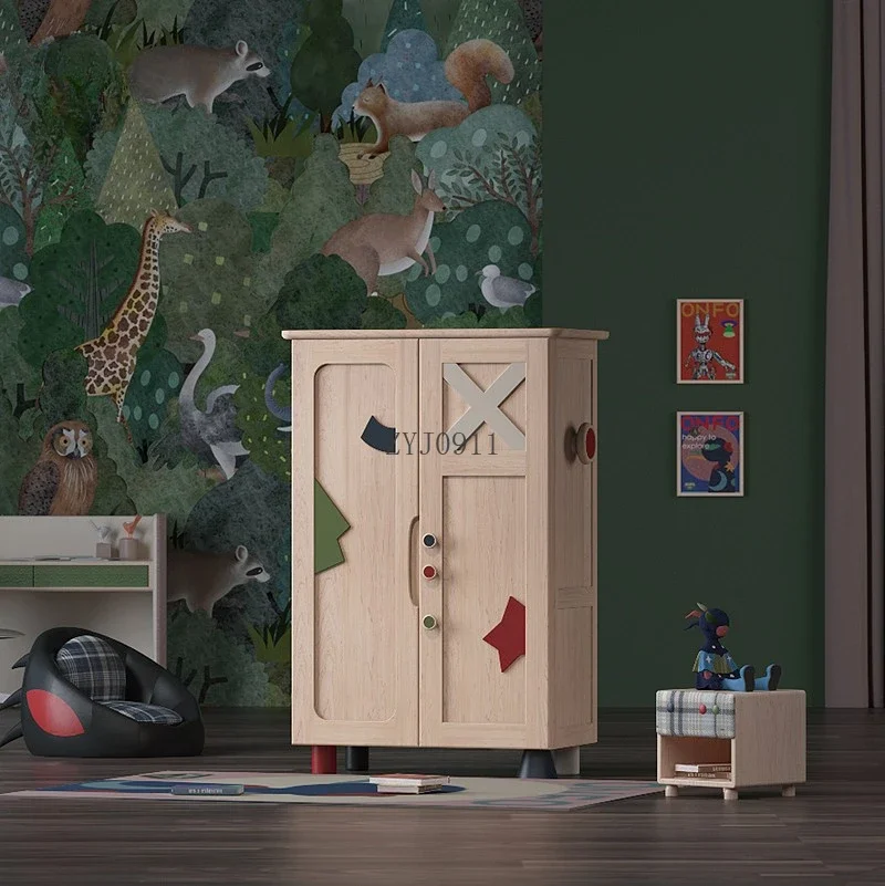 **Children's wardrobe Solid wood children's room furniture design Single large wardrobe