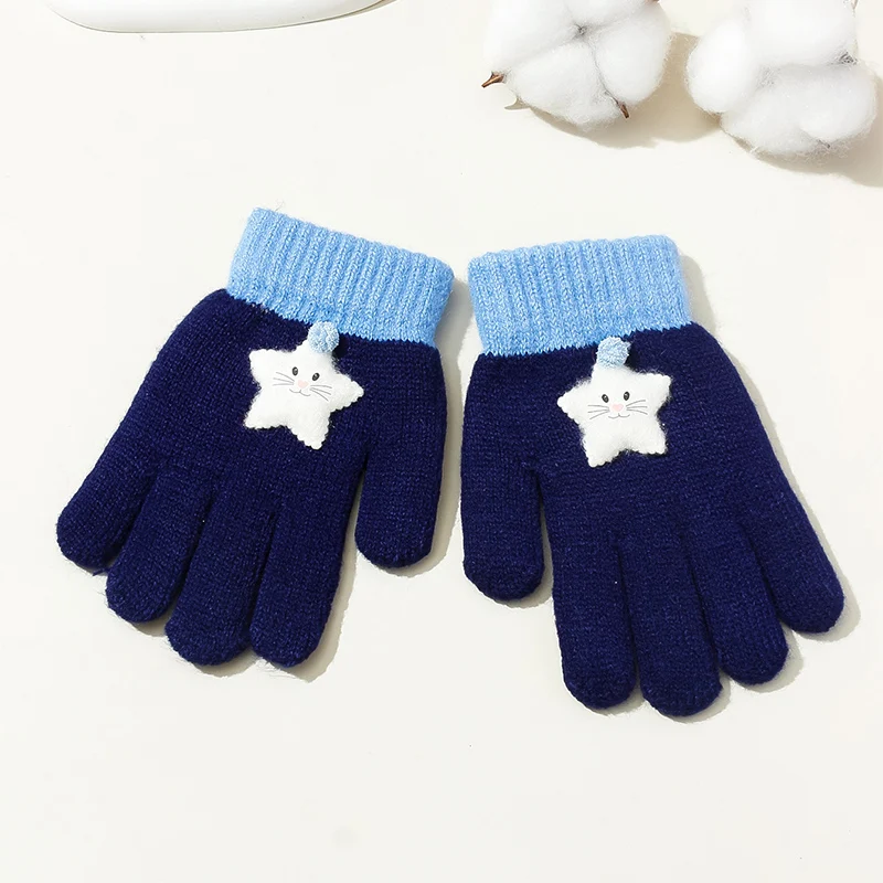 

1 Pair Cute Gloves For Kids Winter Girls Toys Cold Proof Warm Gloves Children's Knitting Plush Outdoor Warmer Gloves for Gifts