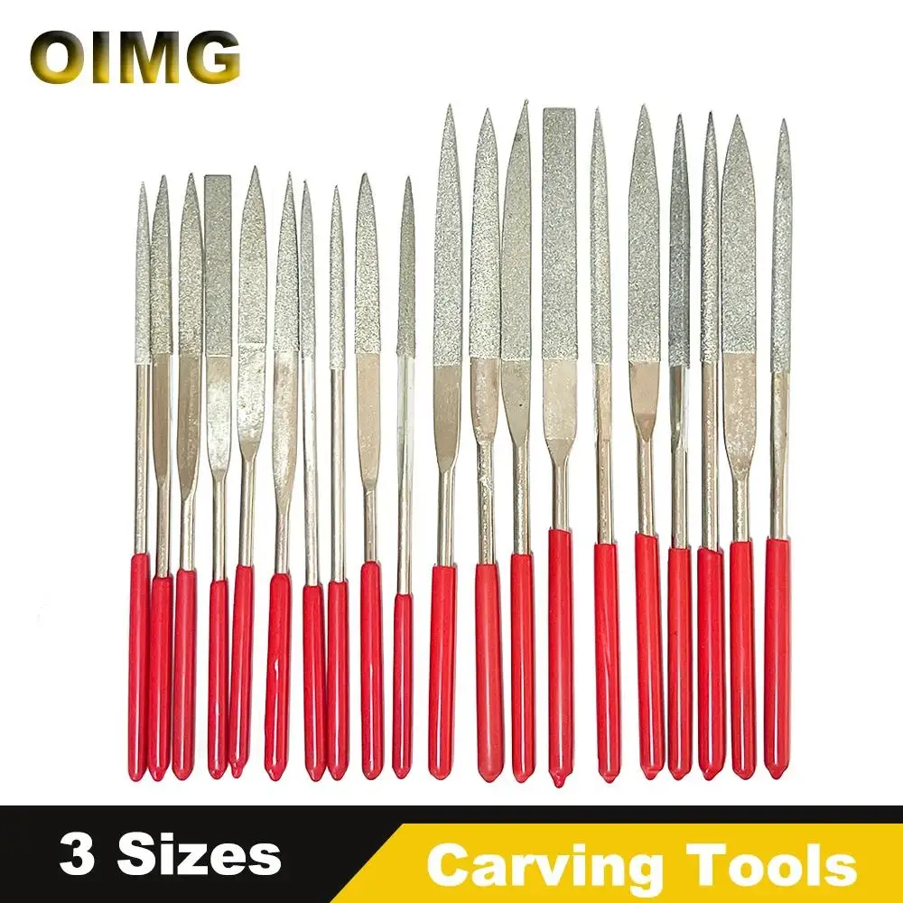 10pcs Diamond Files for Metal Jeweler Stone Polishing Plating Alloy Needle Rasp File Set for Woodworking DIY Wood Carving Tools