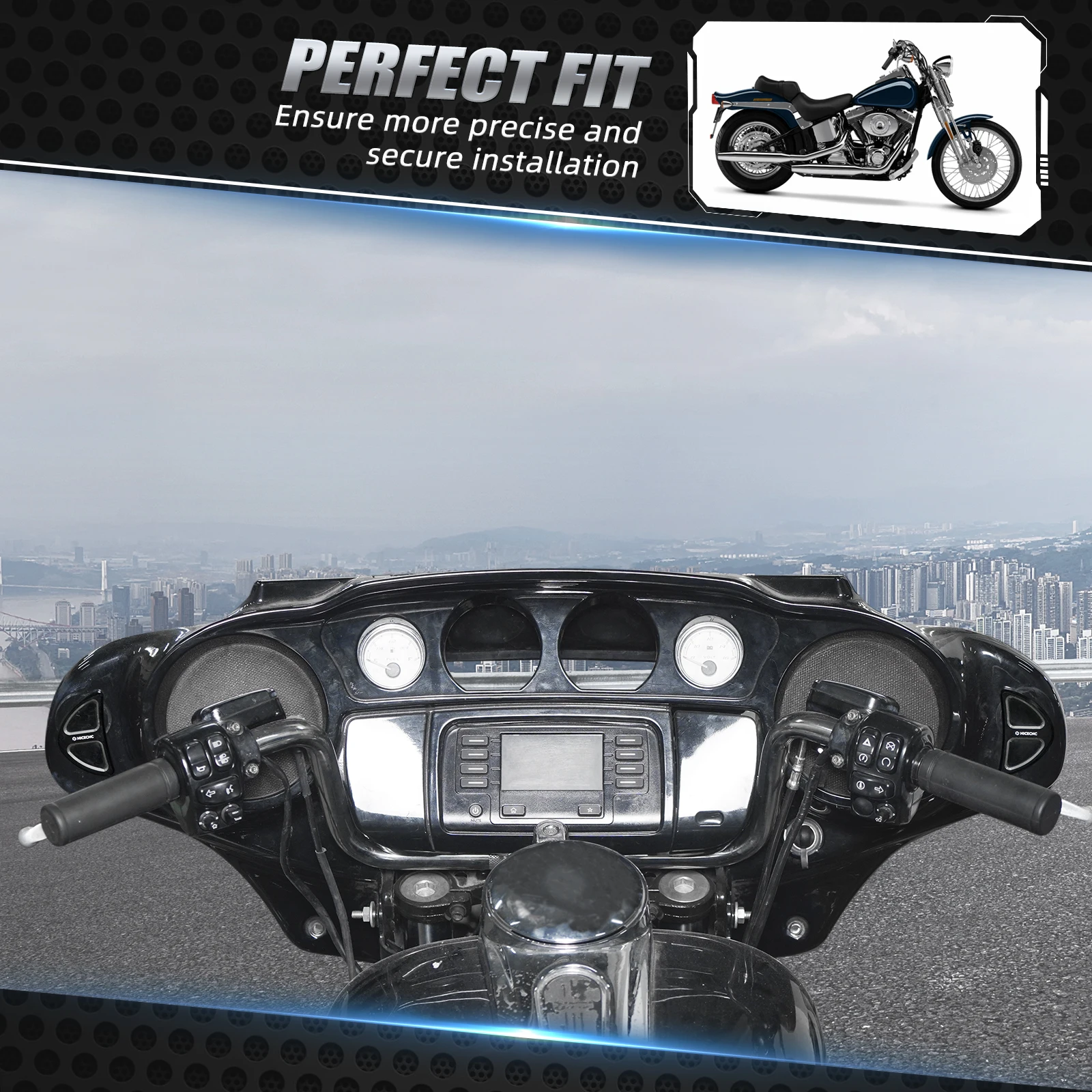 Für Harley Street Glide FLHX 2014-2023 Verkleidung Spiegel Loch Abdeckungen Kappen Spezielle FLHXS ST FLHXST 2022-2023 CVO FLHXSE 2015-2022 – Detail 8