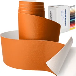 Premium Self - Adhesive Leather Repair Tape for Furniture and Automotive Interiors (18- Orange)