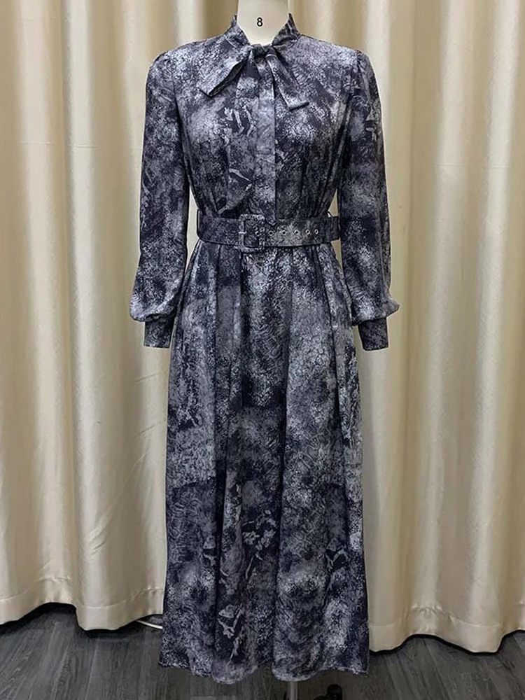 FairyShely ربيع 2025 طباعة حجم كبير فستان المرأة ك...