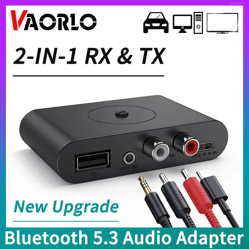 Bluetooth aux rca receiver transmitter adapter 2 1 bluetooth 5 3