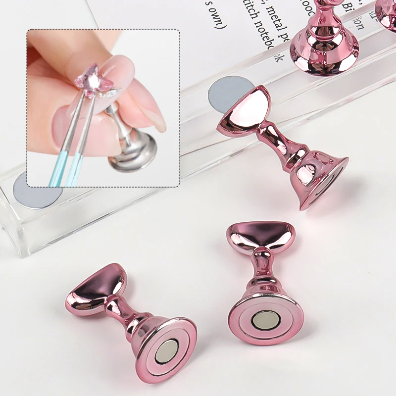 Display For Art Nail Holder False Nail Tip 5pcsPractice Stand Crystal Base Magnetic Holder Nail Art Salon DIY & Practice Tools