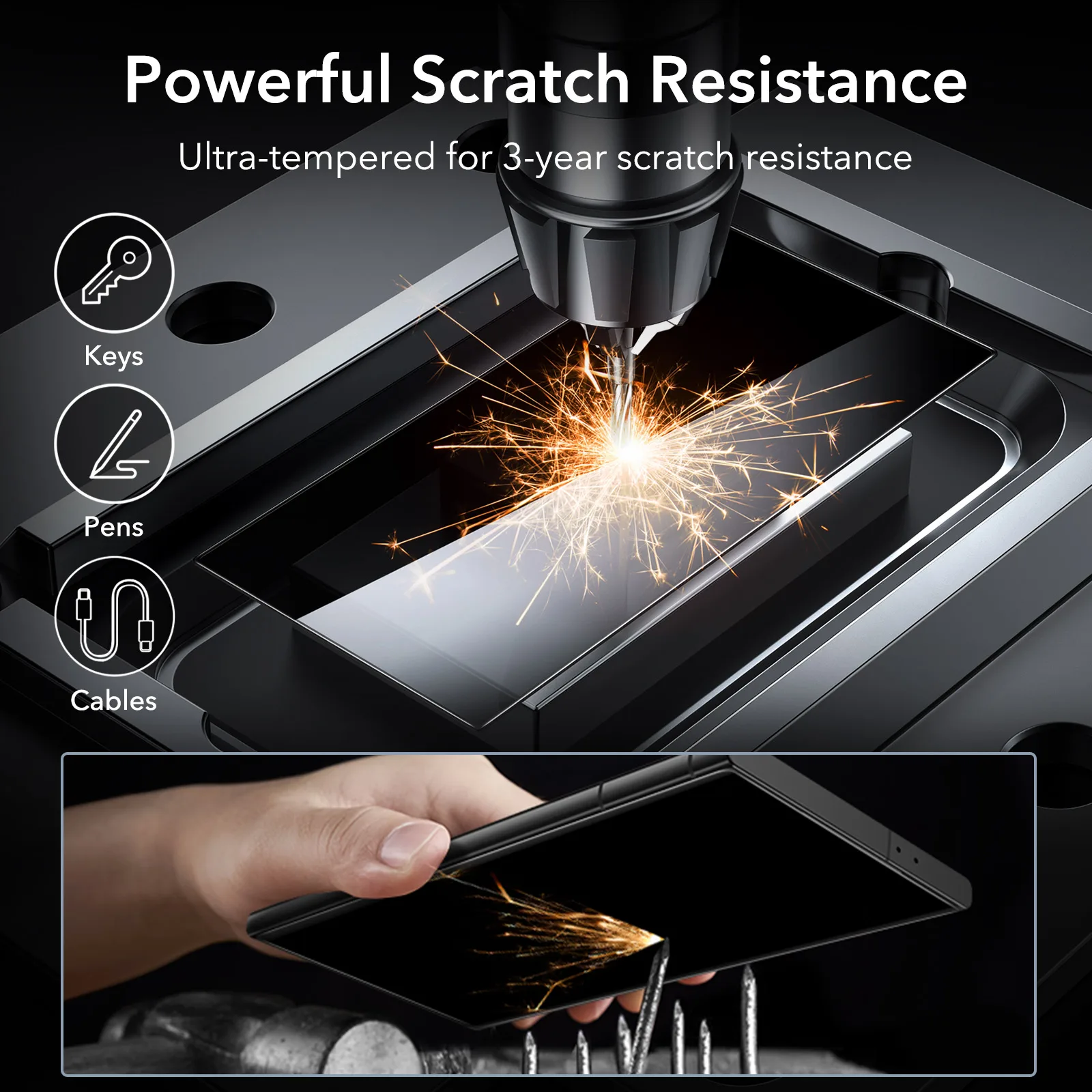 ESR 2PCS Films for Galaxy S24 Ultra Privacy Screen Protector with Auto Alignment Kit, Anti Spy Private Tempered-Glass 3D Curved