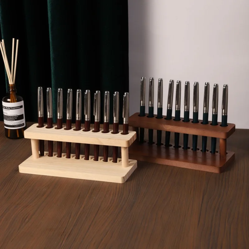 Wooden Pen Stand 4/10 Slots Wood Multifu