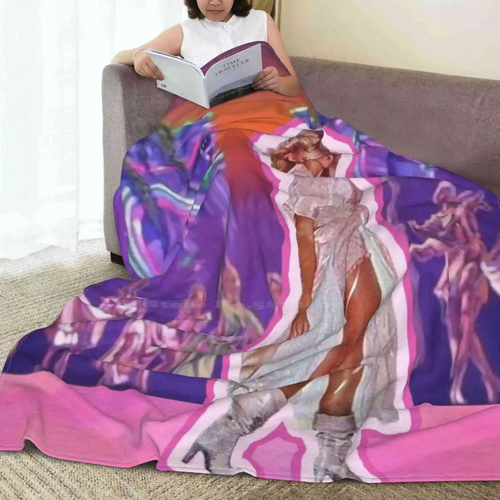 My Childhood Dream Of Being A Xanadu Roller Skating Muse Four Seasons Comfortable Warm Soft Throw Blanket Childhood Dream 6