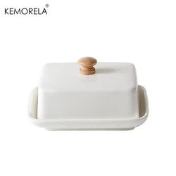 Elegant Ceramic Butter Dish with Sealable Lid (White)