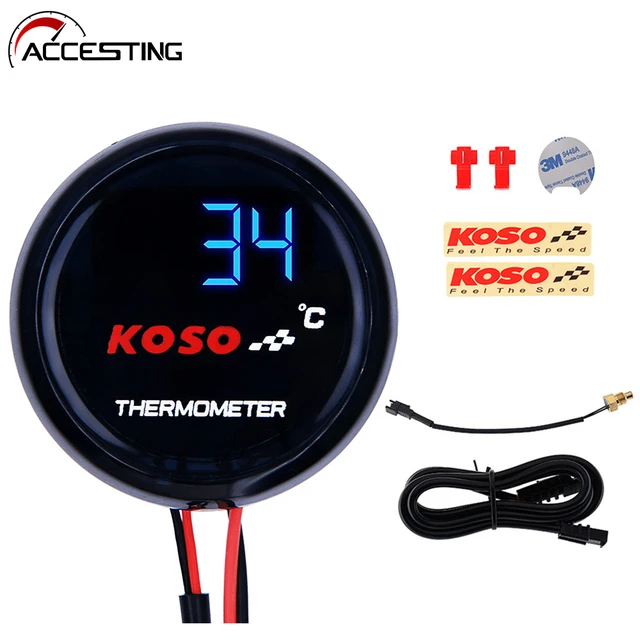 KOSO Motorcycle Thermometer For YAMXHA NMAX XMAX TMAX LED Digital