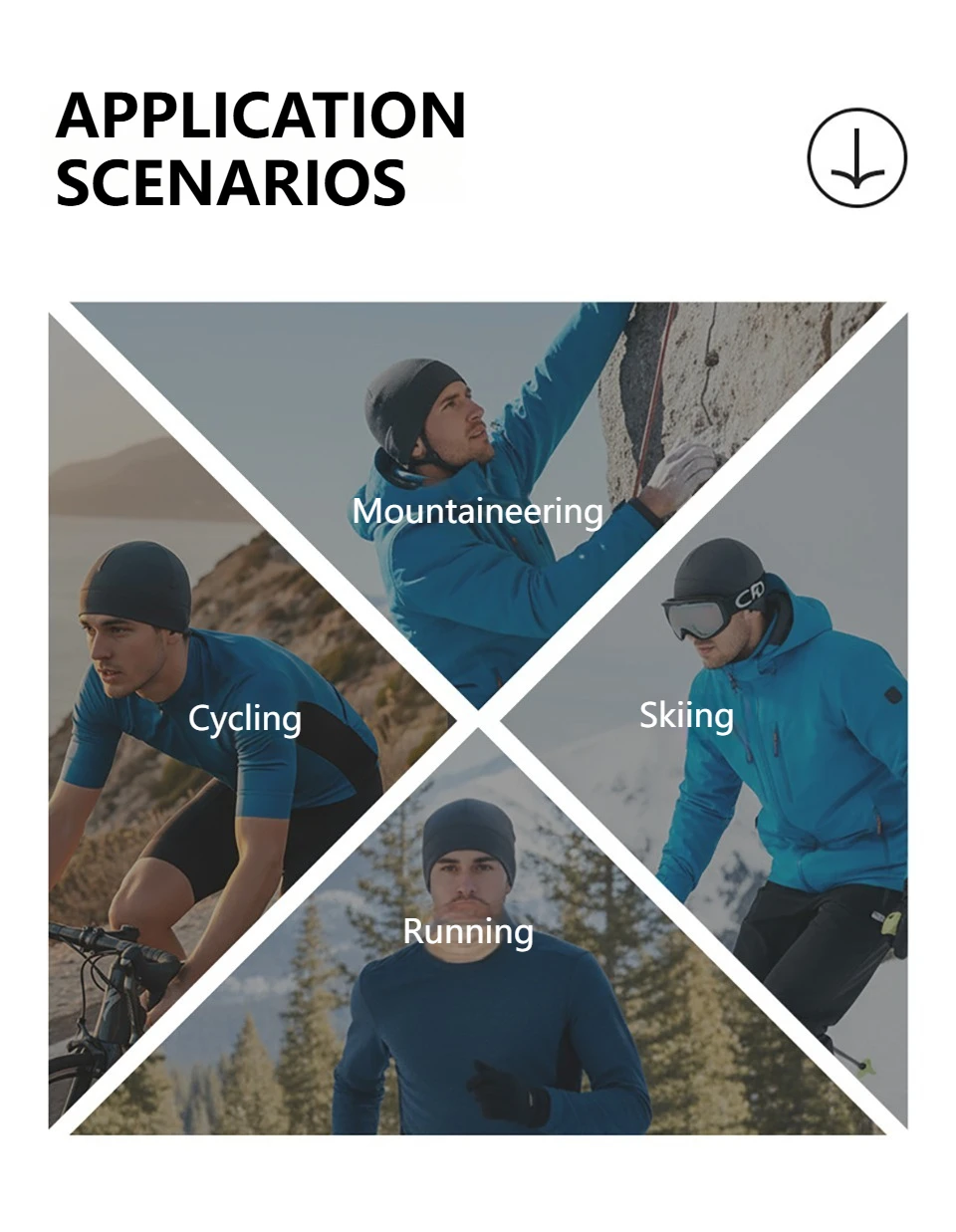GTUBIKE Neue Outdoor Herbst Winter Hut Polar fleece stoff Wärme Kappe Mode Hüte Laufen Ski Radfahren Schutz Winddicht Hut – Detail 5