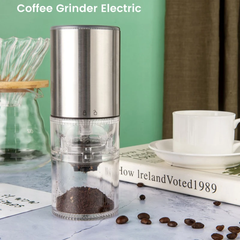 

Portable Coffee Grinder Electric USB Rechargeable Coffee Beans Grinding Automatic Bean Grinder For Kitchen Home
