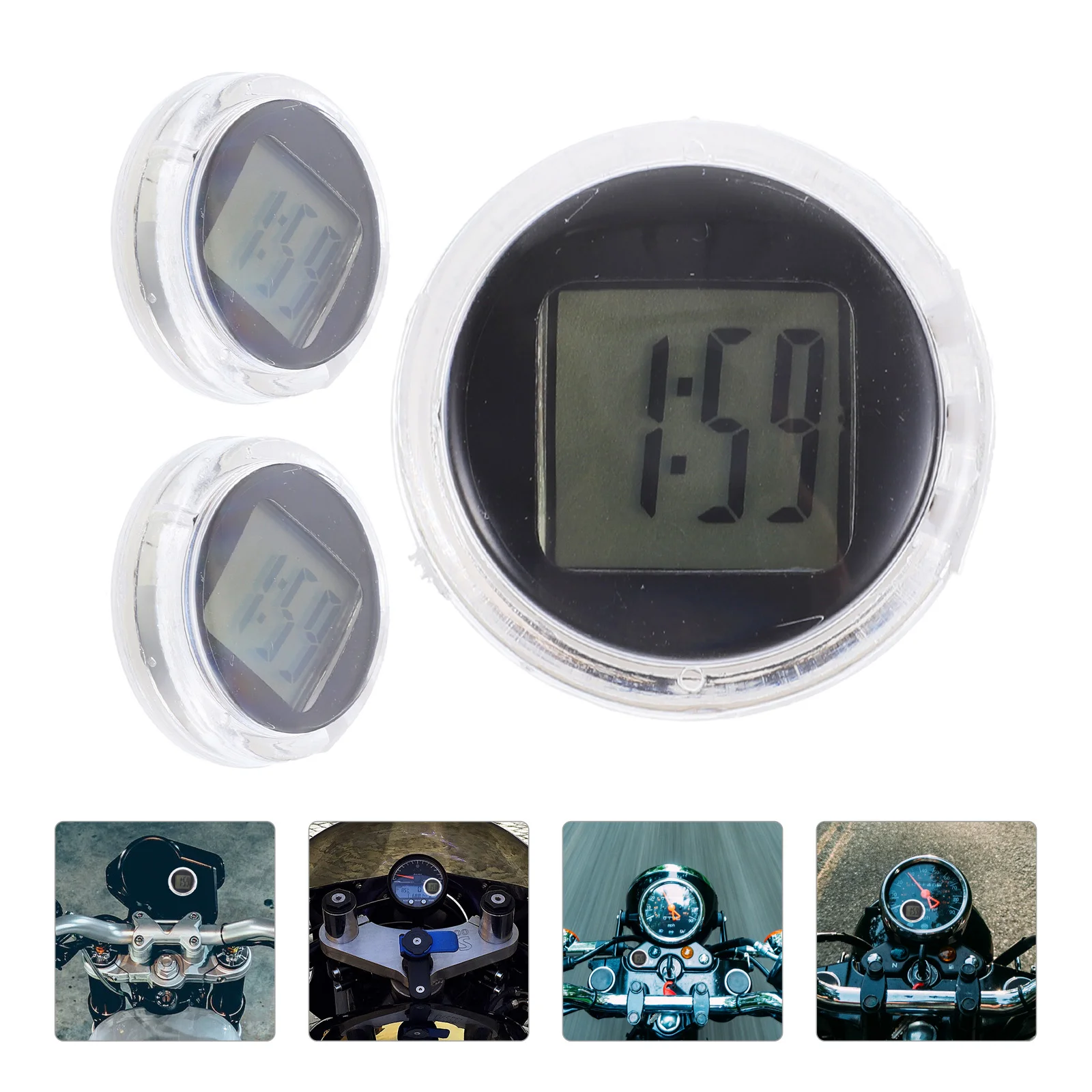

Electronic Clock Auto Stick Mini Digital Clocks for Car Motorcycle Waterproof Watch