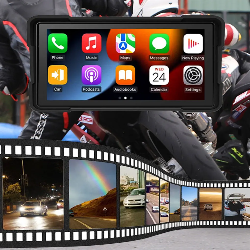 Motorcycle DVR Dash Cam IPS Touch Screen Dual 1080P Waterproof Moto Camera WiFi GPS Dash Cam Front Rear Driving Video Recorder