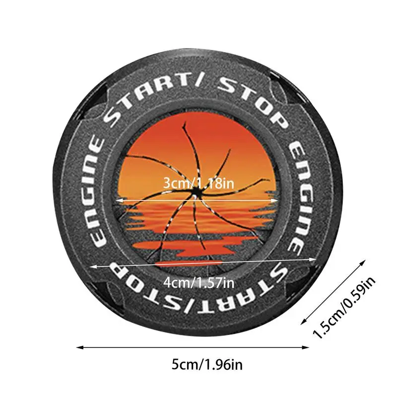 아연 합금 시동 정지 단추 커버, 엔진 시동 단추 커버, 멋진 자동차 장식, 실내 장식 스티커, 여성용 자동차 데칼