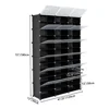 12-Tier Portable 72 Pair Shoe Rack Organizer 36 Grids Tower Shelf Storage Cabinet Stand Expandable for Heels Boots Slippers 2
