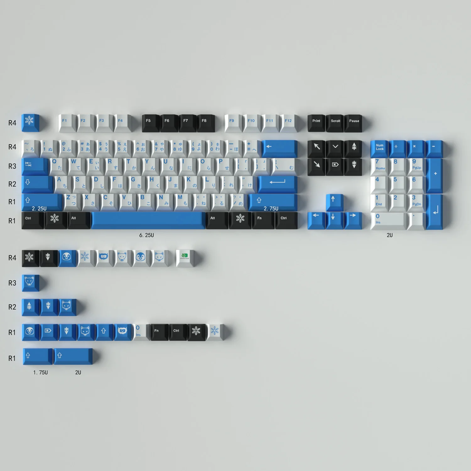 eva striker bingsu pbt keycap cherry perfil