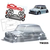 1/10 Mini Car 225mm Rc Bodies Clear Lexan Body Shell W/Cooper Decal Sheet for Rc Drift Car M Chassis 225 Tamiya Carten Roadster 1