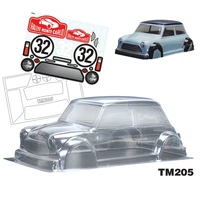 1/10 Mini Car 225mm Rc Bodies Clear Lexan Body Shell W/Cooper Decal Sheet for Rc Drift Car M Chassis 225 Tamiya Carten Roadster 1