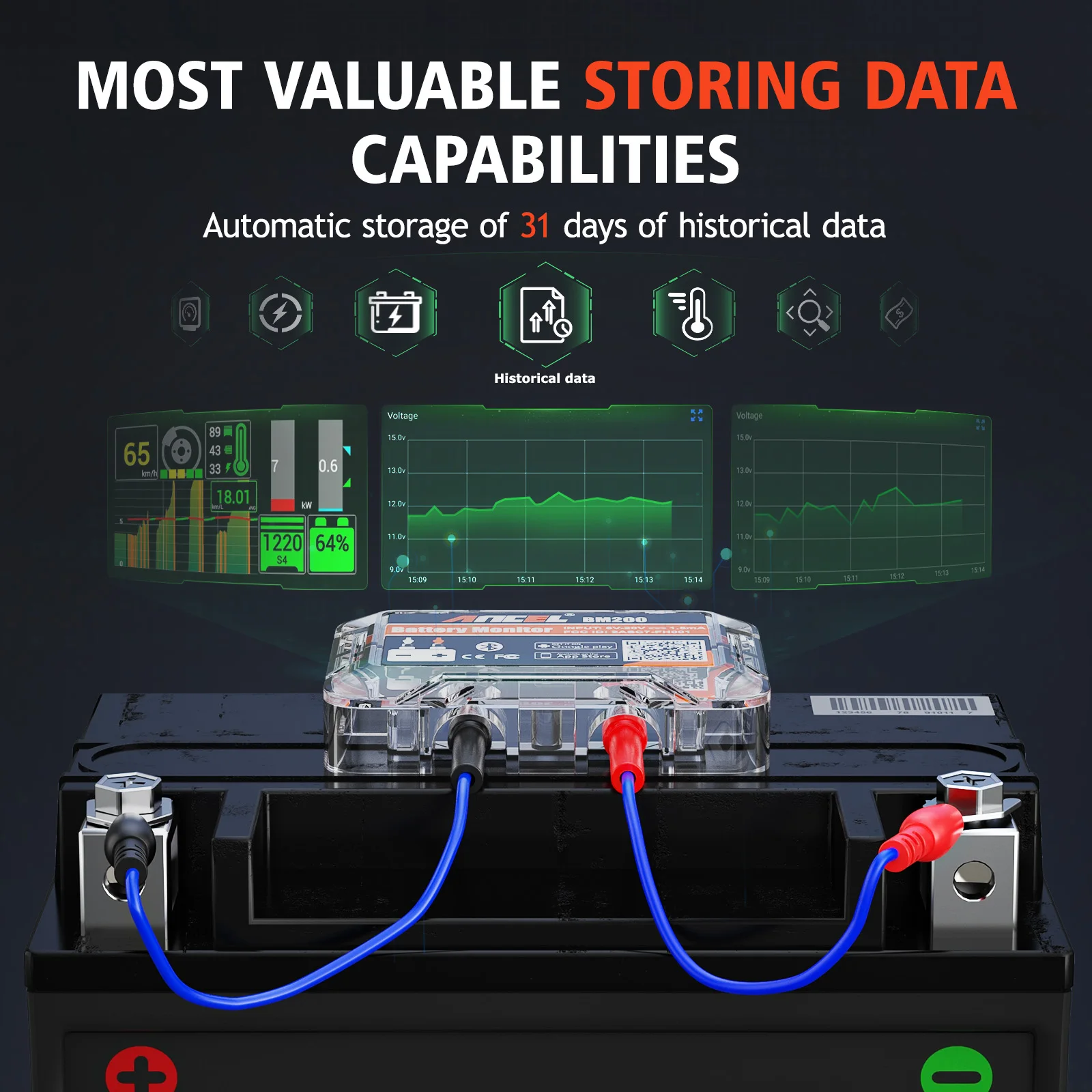 جهاز قراءة بيانات البطارية عن طريق الجوال BT