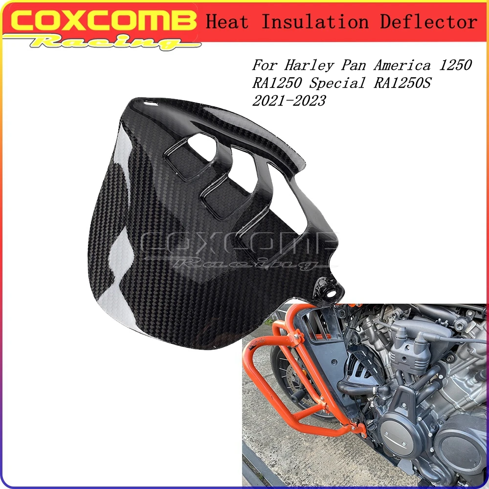 

Motorcycle Hot Air Deflector Carbon Fiber Heat Insulation Deflector For Harley Pan America 1250 RA1250 Special RA1250S 2021-2023
