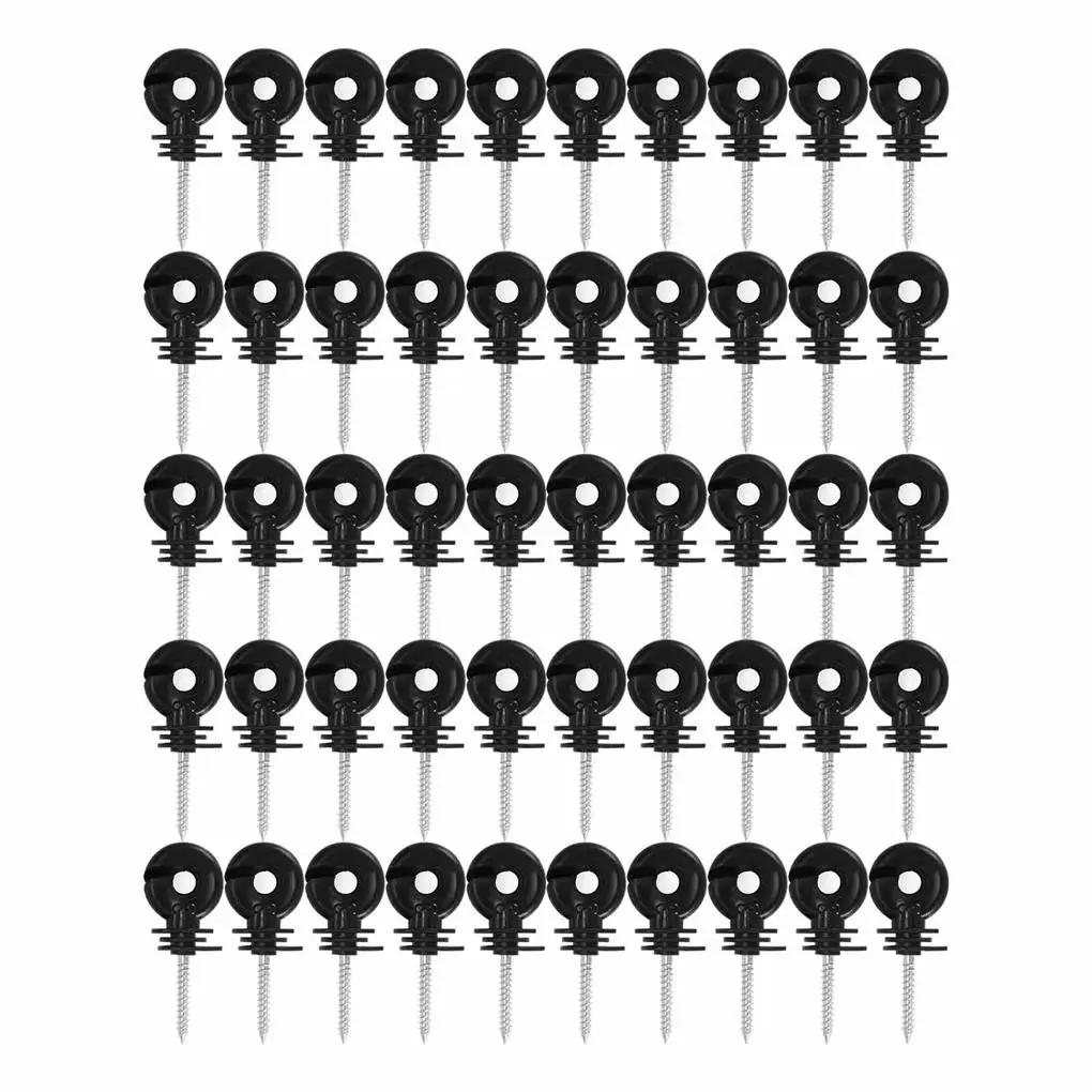 

Ring Insulators Electric Fence Rings Wire Insulators Insulating Nail 50pcs