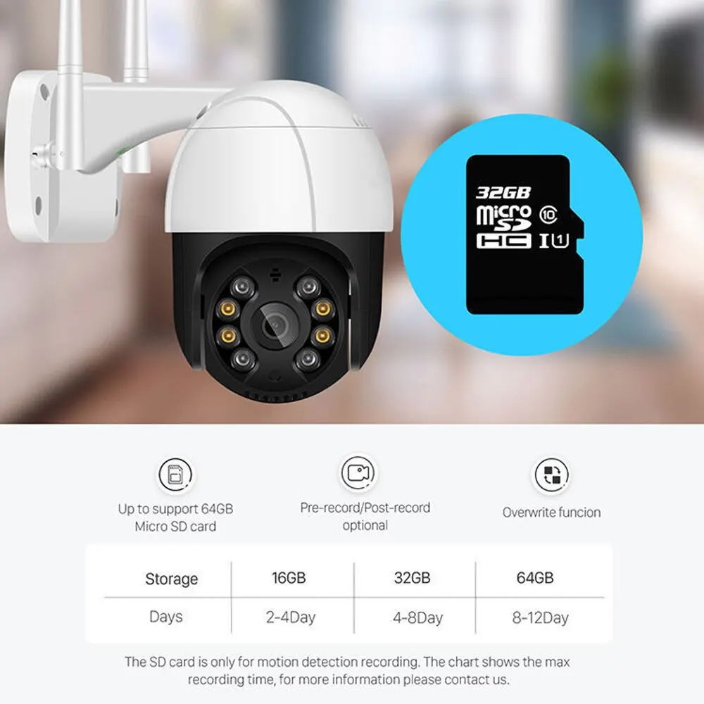S384a0e7bf1d14fa09ae51df23a26d2d4r 1080P, PTZ WiFi, IP Camera Outdoor Digital Zoom AI Human Detect Wireless Camera P2P Audio 2MP Security CCTV Camera Mallzona
