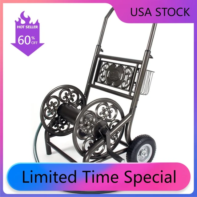 Gardening & Lawn Care Liberty Garden Products Garden 301 Never Flat 2-Wheel  Decorative Garden Hose Reel Cart - AliExpress