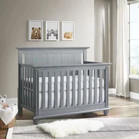 Baby Langston 4-in-1 Convertible Crib, Weathered White, Wooden Crib 2