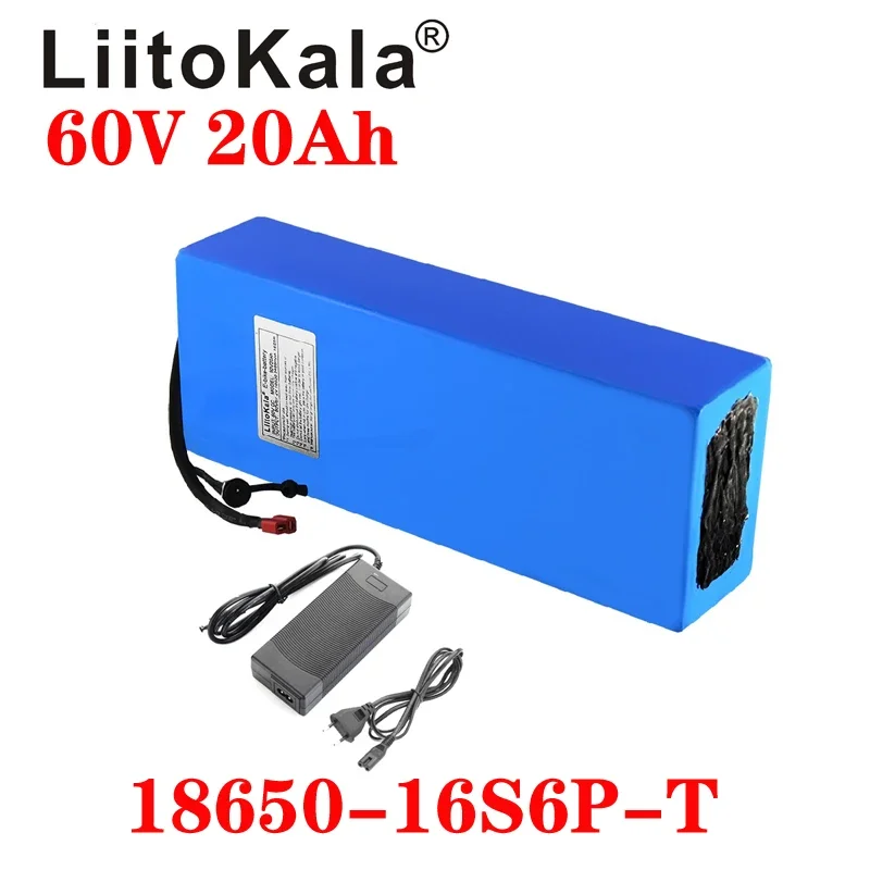

LiitoKala E-bike Battery 60V 20ah 18650 Li-ion Pack 1500W 2000W 3000W BMS Protection 30A Output Bike Conversion Kit XT60