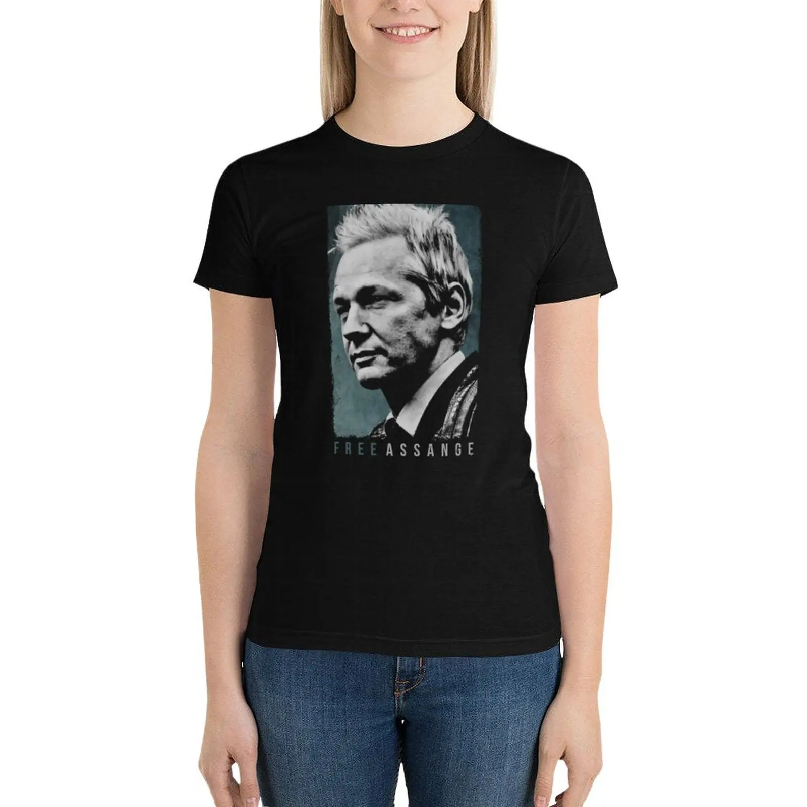 

JULIAN ASSANGE T-Shirt cute tops aesthetic clothes Women t shirt