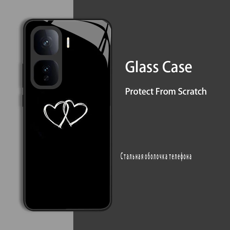 Enhanced Product Title: Premium Tempered Glass Protective Case with Hard Bumper