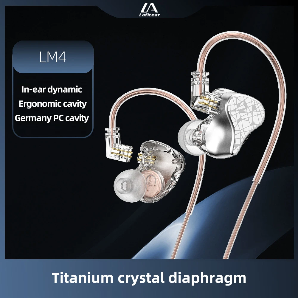 Lafitear LM4 HIFI Dynamic InEar Earphones Earbuds Professional Stage Monitor Headphones Music
