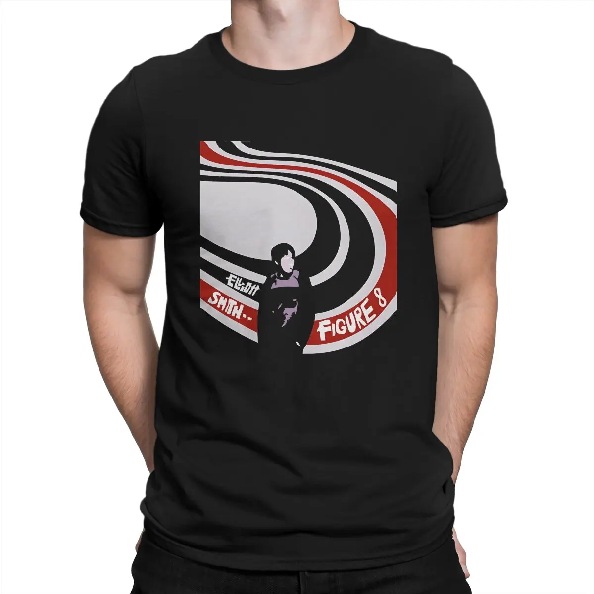 

Figure Eight Men T Shirts Elliott Smith Leisure Tee Shirt Short Sleeve Round Collar T-Shirts Cotton 4XL 5XL Clothing