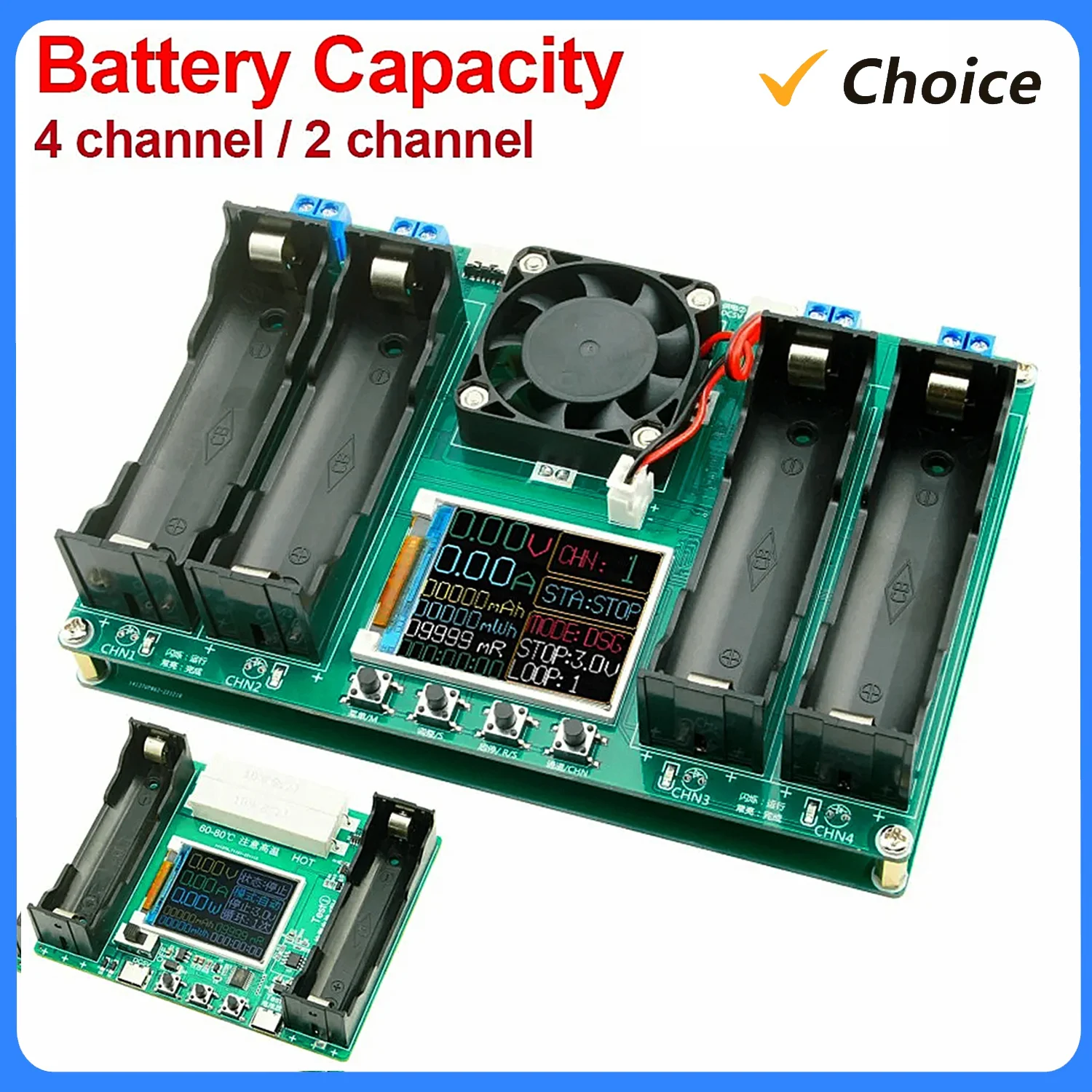 18650 Lithium Battery Capacity Tester Module MAh MWh Digital Battery Power Detector Module 18650 Tester Type-C