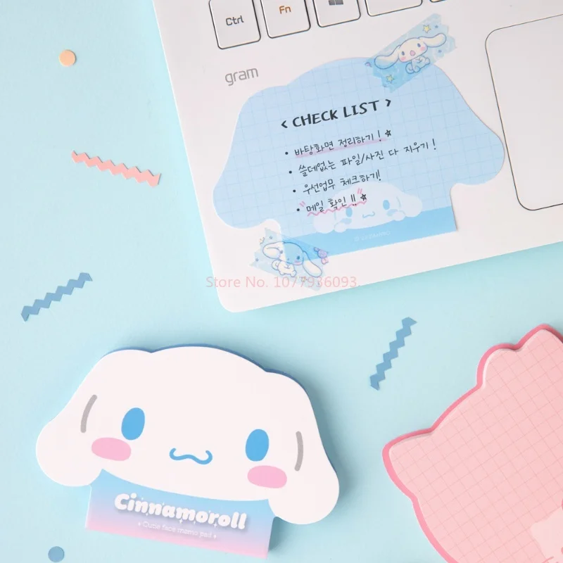 Cartoon Sanrio Memo Pads Cute Kt Kuromi Cinnamoroll Melody Student Stationery Office Message Notes Children'S Gift Wholesale 6