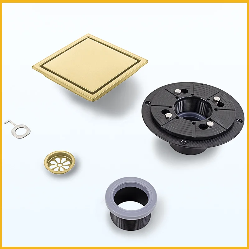 Square Invisible Stainless Steel Floor Drain Deodorant Garbage Filter Drain Shower Floor Water Filter Bathroom Accessories