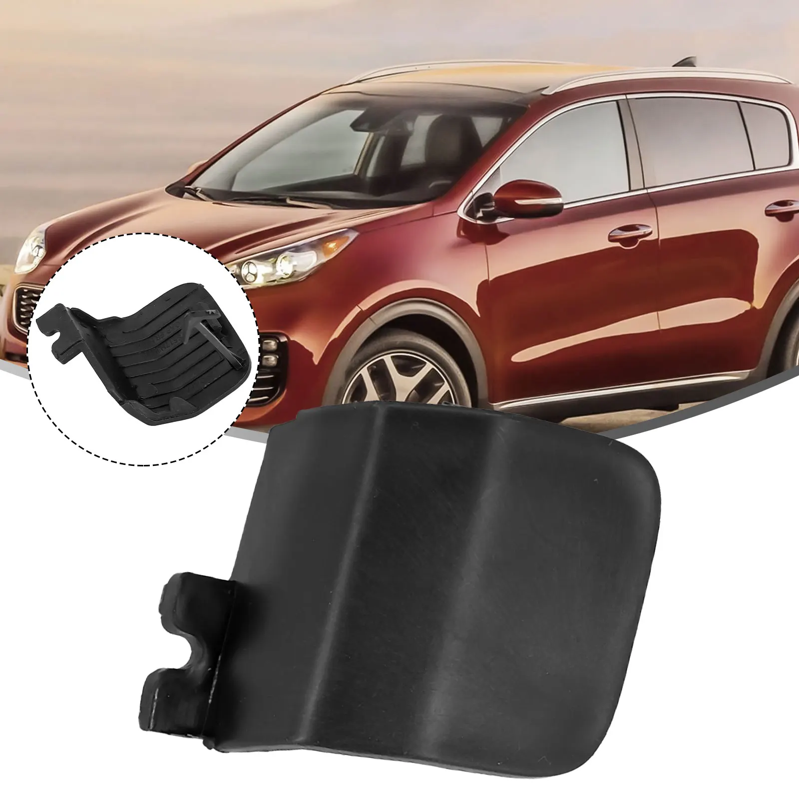 

Front Bumper Front Bumper Tow Hook Cap Cover Installation Black Direct Replacement Fitment Fits For Kia Sportage