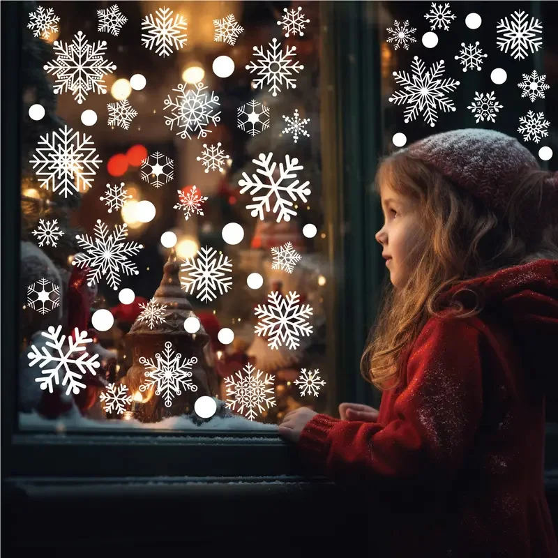 Wall Stickers Snowflake 4 Sheet for Kids Room Window Car Christmas