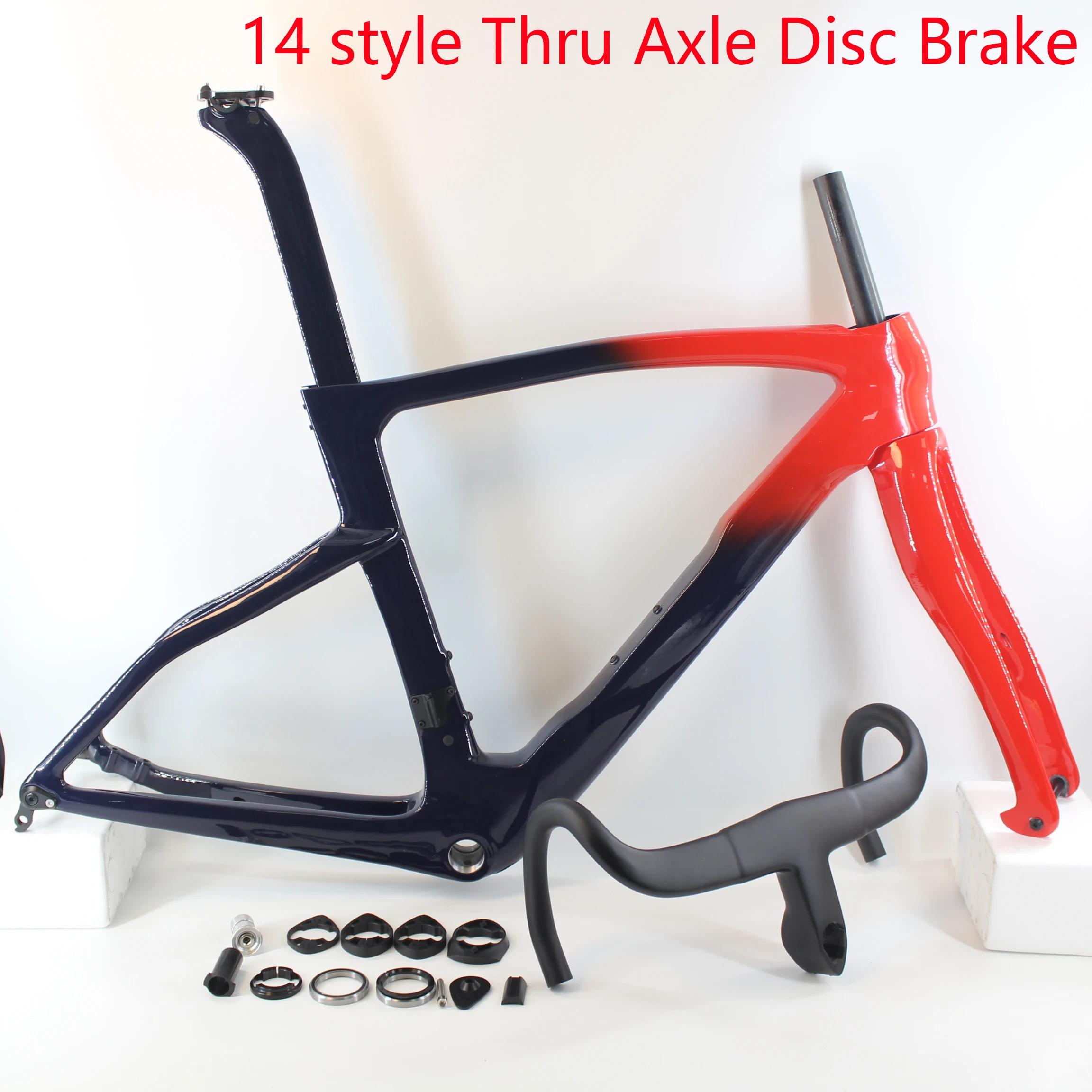 Guidon de vélo de Route Pièces de vélo en Fibre de Carbone Barre Guidon de vélo