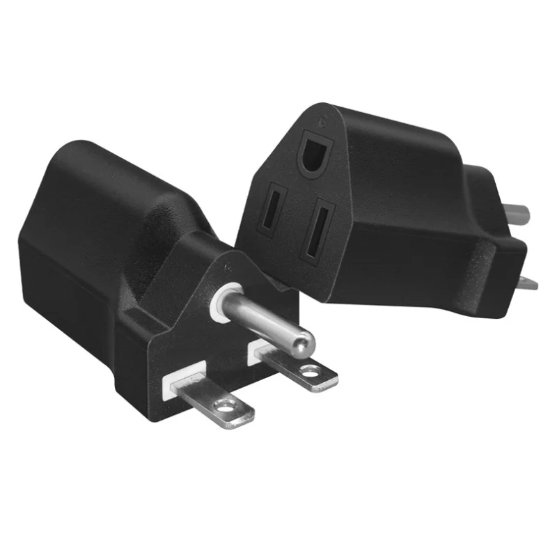 1pcs Black US Male to Female Power Adapter Plug USA AC Nema 6-15P to 5-15R Female 3 Prong Travel Plug socket converter