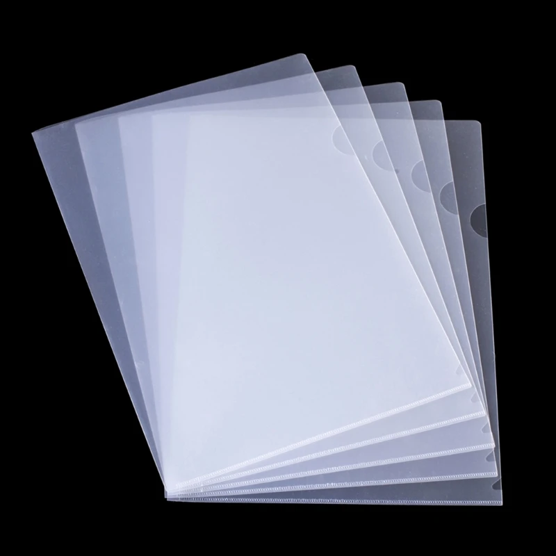 

2024 New Clear Project Pockets,Clear Plastic Sleeves,L-Type Documents Folders Paper Sheet Protectors,Plastic File Folders