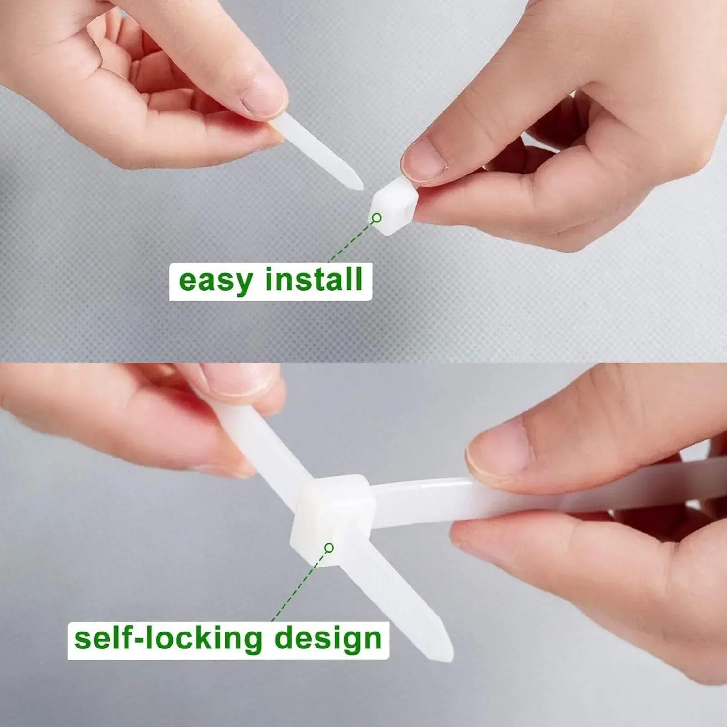 Plastic Nylon Cables Zip Ties Multi-Purpose Self Locking Cord Cable Ties Strap Fastening Loop Reusable Wire Wrap for Home Office - Image 4